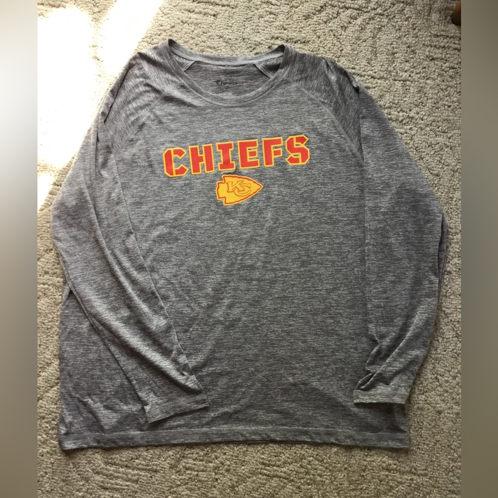 Fanatics Gray Chiefs Graphic Long Sleeve Shirt